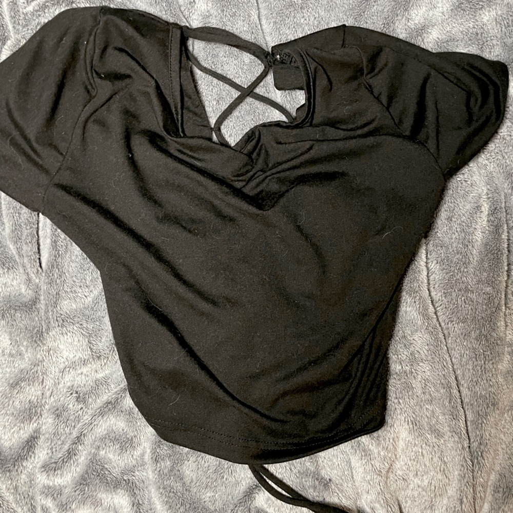 Open back crop top